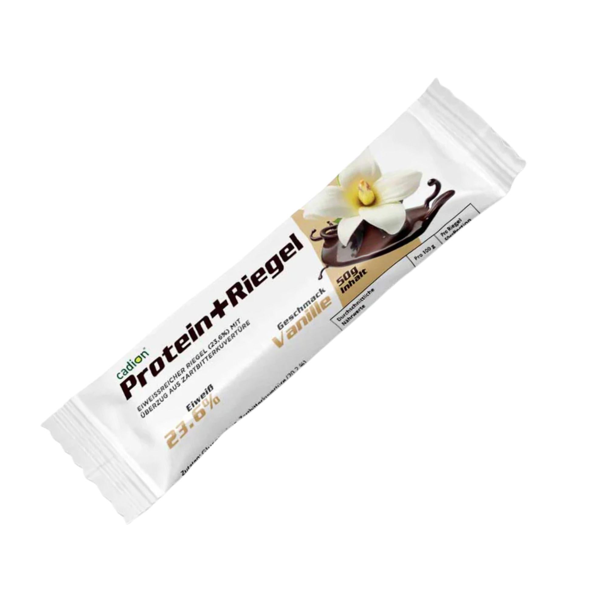 Cadion Protein + Eiweiss Einzel-Riegel Vanille Zartbitter