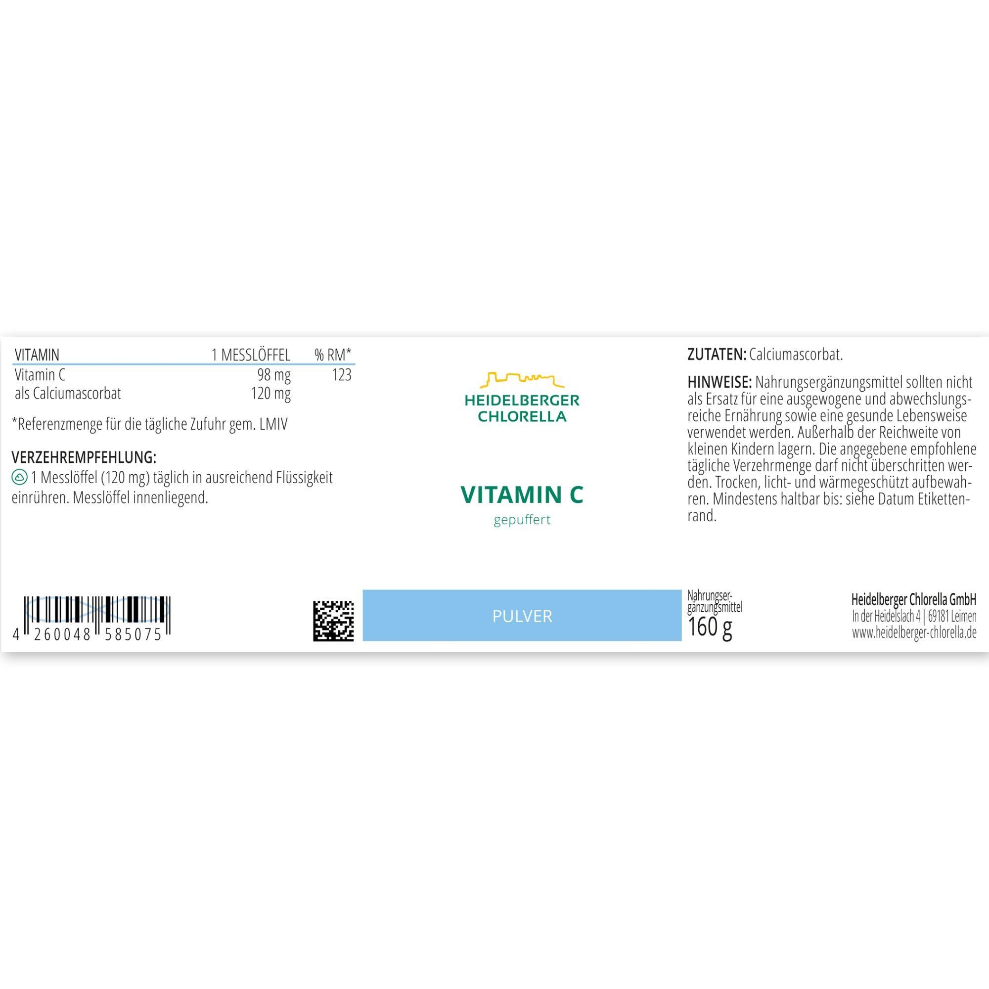 HEIDELBERGER CHLORELLA® Vitamin C gepuffert Pulver