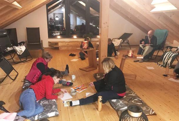 Abendmeditation im Dachgeschoss